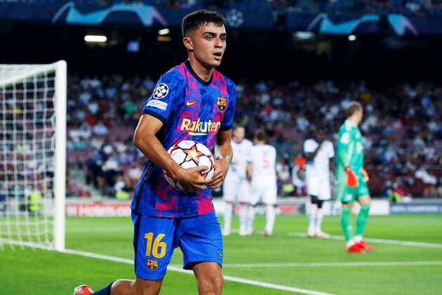 Pedri (Barcelona), SEPTEMBER 14, 2021 - Football Soccer : UEFA Champions League Group E match between FC Barcelona, Barca 0-3 FC Bayern Munich at Camp Nou stadium in Barcelona, Spain. Noxthirdxpartyxsales  (169488575)