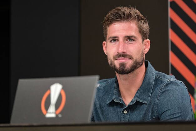 15.09.2021, xjhx, Fussball UEFA Europa League, Eintracht Frankfurt - Training und Pressekonferenz emspor, v.l. Kevin Trapp (Eintracht Frankfurt) (DFL DFB REGULATIONS PROHIBIT ANY USE OF PHOTOGRAPHS as IMAGE SEQUENCES and or QUASI-VIDEO) Frankfurt
