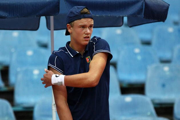 SZCZECIN, 15.09.2021 TURNIEJ TENISA ZIEMNEGO ATP, Tennis Herren CHALLENGER PEKAO SZCZECIN OPEN 2021 NZ HOLGER VITUS NODSKOV RUNE FOT. KRZYSZTOF CICHOMSKI NEWSPIX.PL --- Newspix.pl  210915KCI062