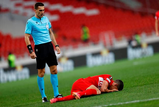 MOSCOW, RUSSIA, SEPTEMBER 14, 2021. The 2021 22 UEFA Europa League. Football match between Spartak (Moscow) vs Legia (Warsaw) at the Otkritie Arena in Moscow. Legia von 0:1. Photo by Stupnikov Alexander FC Spartak StupnikovxAlexander