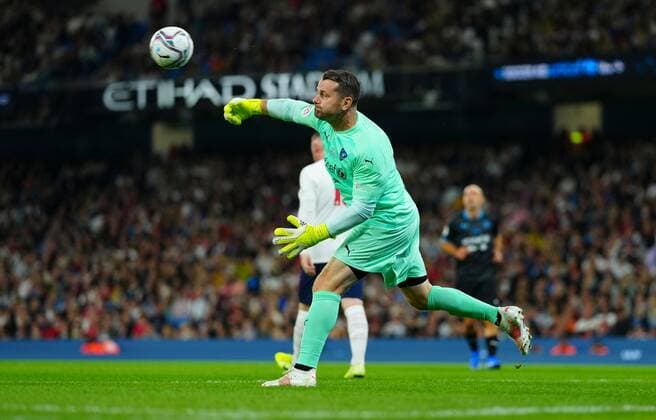 Mandatory Credit: Photo by Javier Garcia Shutterstock (12409618cf) World Eleven Goalkeeper Shay Given England XI v World XI, Soccer Aid for Unicef 2021, Football, Old Trafford, Manchester, UK - 04 Sep 2021 EDITORIAL USE ONLY No use with unauthorised audio, video, data, fixture lists, club league logos or live services. Online in-match use limited to 120 images, no video emulation. No use in betting, games or single club league player publications. England XI v World XI, Soccer Aid for Unicef 2021, Football, Old Trafford, Manchester, UK - 04 Sep 2021 EDITORIAL USE ONLY No use with unauthorised audio, video, data, fixture lists, club league logos or live services. Online in-match use limited to 120 images, no video emulation. No use in betting, games or single club league player publications.  Copyright: xJavierxGarcia Shutterstockx 12409618cf