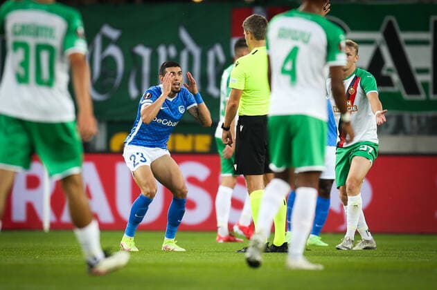 SOCCER - UEFA EL, Rapid vs Genk VIENNA,AUSTRIA,16.SEP.21 - SOCCER - UEFA Europa League, group stage, SK Rapid Wien vs KRC Genk. Image shows Daniel Munoz (Genk).  GEPAxpictures xDavidxBitzan