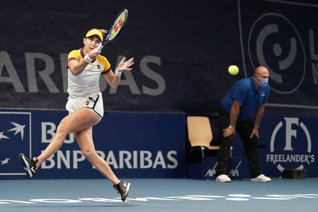 Tennis WTA, Tennis Damen Turnier Luxemburg BGLBNPParibas Open 2021, 16.09.2021, Tennis WTA Turnier Luxemburg, BGLBNPParibas Open 2021, BGL BNP Paribas Open, 2021, Luxemburg, Kockelscheuer, CK Sportcenter, Finale vl: Belinda Bencic (SUI) (Schweiz, Suisse, SUI) - Nummer 1 der Setzliste