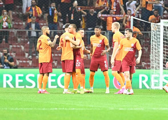 DeAndre Yedlin , Hakan Dervisoglu (67) , Berkan Kutlu (22) , Patrick van Aanholt (6) , Kerem Akturkoglu (7) of Galatasaray during the UEFA Europa League Group E match between Galatasaray and Lazio at Turk Telekom Stadium in Istanbul , Turkey on September 16, 2021. 