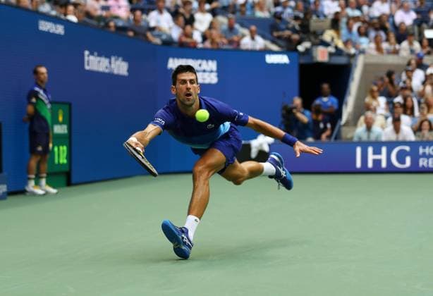 Mandatory Credit: Photo by Ella Ling Shutterstock (12437757bd) Novak Djokovic during the final US Open Championships 2021, Day Fourteen, USTA National Tennis Center, Flushing Meadows, New York, USA - 12 Sep 2021 US Open Championships 2021, Day Fourteen, USTA National Tennis Center, Flushing Meadows, New York, USA - 12 Sep 2021  Copyright: xEllaxLing Shutterstockx 12437757bd