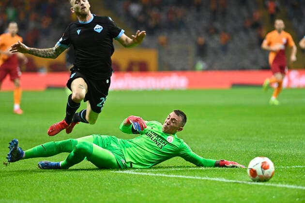 Goalkeeper Fernando Muslera of Galatasaray during the UEFA Europa League Group E match between Galatasaray and Lazio at Turk Telekom Stadium in Istanbul , Turkey on September 16, 2021. 
