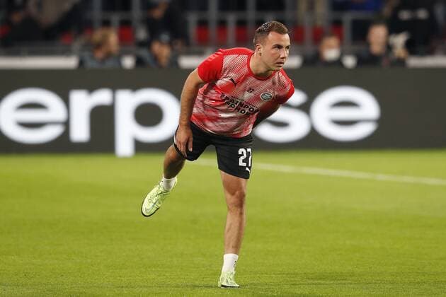 EINDHOVEN - 16-09-2021, Philips stadion. Dutch football, UEFA Europa League, season 2021-2022. during the match PSV - Real Sociedad, PSV player Mario Gotze PSV - Real Sociedad  x13490874x Copyright: