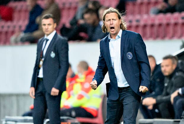 FC Midtjyllands traener Bo Henriksen i Europa League gruppe F kampen mellem FC Midtjylland og PFC Ludogorets paa Mch Arena i Herning, torsdag den 16. september 2021.. , Herning Jylland Denmark  Copyright: HenningxBagger HenningxBaggerx COP102 spdk20210916-210829-L