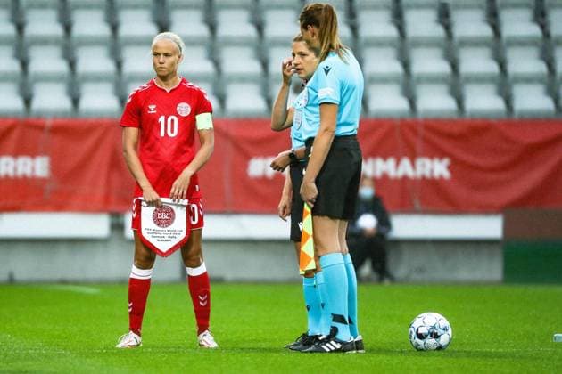 Viborg Stadion, Viborg, Denmark, Pernille Harder (10 DEN) during a WWC2023 qualification match on September 16th 2021 between Denmark and Malta at Viborg Stadion in Viborg, Denmark Mia Eriksson SPP WWC2023 Qualification - Denmark vs Malta 