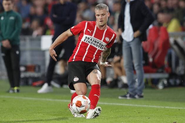 EINDHOVEN - 16-09-2021, Philips stadion. Dutch football, UEFA Europa League, season 2021-2022. during the match PSV - Real Sociedad, PSV player Phillip Max PSV - Real Sociedad  x13491281x Copyright: