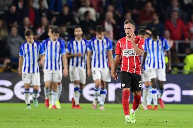 EINDHOVEN - Mario Gotze of PSV Eindhoven during the UEFA Europa League match between PSV Eindhoven and Real Sociedad at Phillips Stadium on September 16, 2021 in Eindhoven, Netherlands. ANP OLAF KRAAK UEFA Europa League 2021 2022 xVIxANPxSportx xxANPxIVx