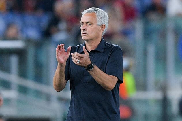 Jose™ Mourinho manager of AS Roma gestures during the UEFA Conference League group C match between Roma and CSKA Sofia at Stadio Olimpico, Rome, Italy on 16 September 2021. Photo by Giuseppe Maffia. Rome Stadio Olimpico Rome Italy Copyright: xGiuseppexMaffiax SP24-80-008