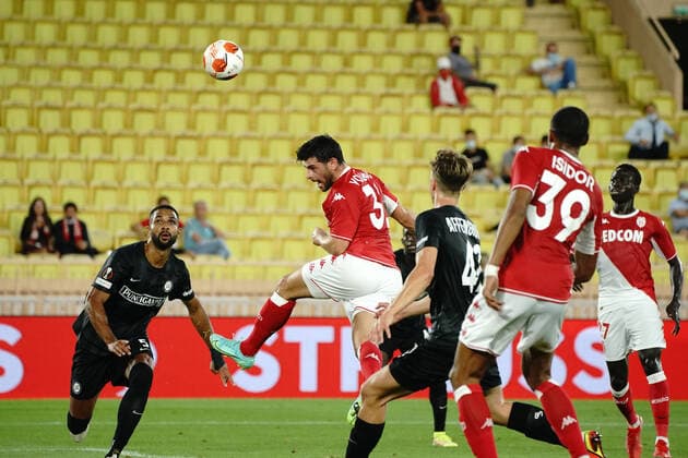 Fußball, EL, AS Monaco - SK Sturm Graz Kevin Volland (AS Monaco) FOOTBALL : AS Monaco vs Sturm Graz - Ligue Europa - Monaco - 16 09 2021 NorbertScanella PanoramiC 