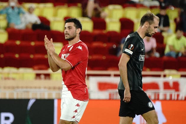 Fußball, EL, AS Monaco - SK Sturm Graz Kevin Volland (AS Monaco) FOOTBALL : AS Monaco vs Sturm Graz - Ligue Europa - Monaco - 16 09 2021 NorbertScanella PanoramiC 
