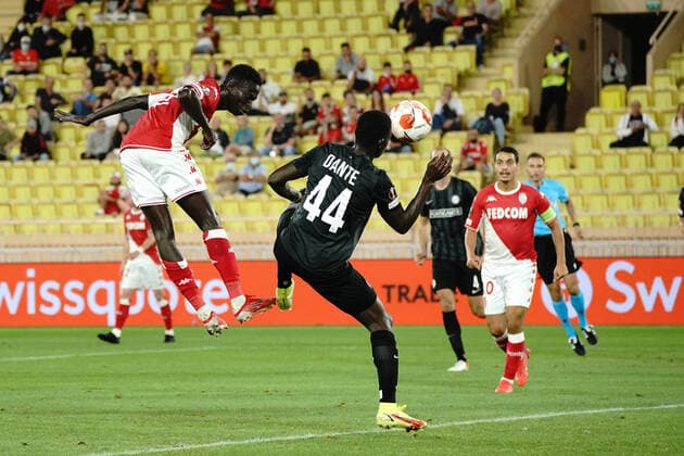 Fußball, EL, AS Monaco - SK Sturm Graz But - Krepin Diatta (AS Monaco) FOOTBALL : AS Monaco vs Sturm Graz - Ligue Europa - Monaco - 16 09 2021 NorbertScanella PanoramiC 