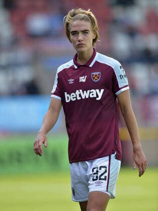 Mandatory Credit: Photo by James Griffiths West Ham United Shutterstock (12439402bc) Dagny Brynjarsdottir of West Ham United in action West Ham United Women v Aston Villa Women, Barclays FA Women s Super League, Football, Chigwell Construction Stadium, London, UK - 11 Sep 2021 EDITORIAL USE ONLY No use with unauthorised audio, video, data, fixture lists, club league logos or live services. Online in-match use limited to 120 images, no video emulation. No use in betting, games or single club league player publications. West Ham United Women v Aston Villa Women, Barclays FA Women s Super League, Football, Chigwell Construction Stadium, London, UK - 11 Sep 2021 EDITORIAL USE ONLY No use with unauthorised audio, video, data, fixture lists, club league logos or live services. Online in-match use limited to 120 images, no video emulation. No use in betting, games or single club league player publications. Copyright: xJamesxGriffiths WestxHamxUnited Shutterstockx 12439402bc