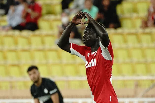 Fußball, EL, AS Monaco - SK Sturm Graz Joie - Krepin Diatta (AS Monaco) FOOTBALL : AS Monaco vs Sturm Graz - Ligue Europa - Monaco - 16 09 2021 NorbertScanella PanoramiC 