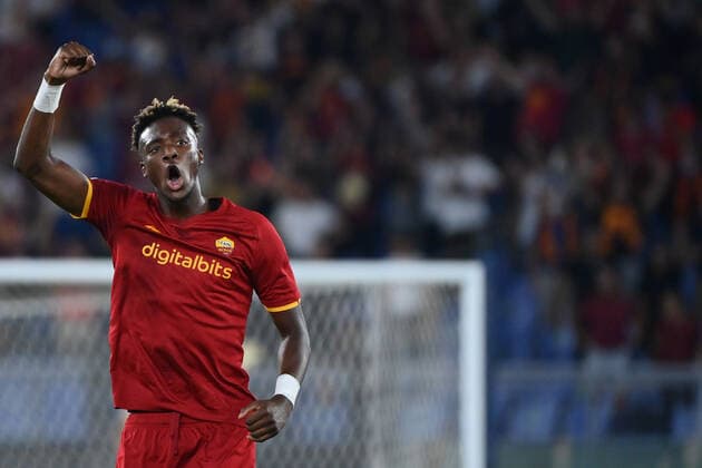 Photo Alfredo Falcone LaPresseSeptember 16, 2021 Rome, ItalySport SoccerRoma - CSKA Sofia - Europa Conference League 2021 2022 - Olympic stadium of RomeIn the pic: tammy abraham celebrates  Copyright: xAlfredoxFalconex xLaPressex