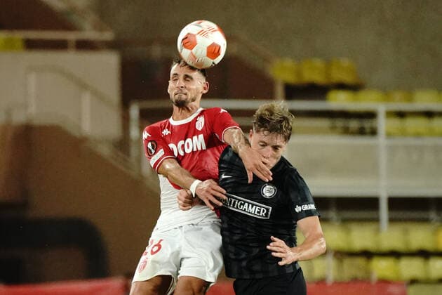 Ruben Aguilar (AS Monaco) - Alexander Prass (Sturm Graz) FOOTBALL : AS Monaco vs Sturm Graz - Ligue Europa - Monaco - 16 09 2021 NorbertScanella PanoramiC 