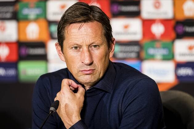 EINDHOVEN - 16-09-2021, Philips stadion. Dutch football, UEFA Europa League, season 2021-2022. PSV trainer Roger Schmidt press conference, PK, Pressekonferenz during the match PSV - Real Sociedad. Final score 2-2. PSV - Real Sociedad  x13493660x Copyright: