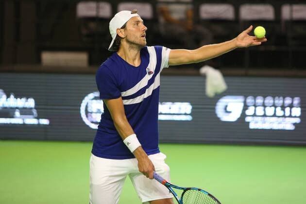 Tennis, ATP Challenger Turnier in Rennes Lucas Pouille of France 8eme Finale during the Open de Rennes tournament on September 16, 2021 at Open Blot Rennes in Rennes, France - Photo Laurent Lairys PANORAMIC TENNIS : Open de Rennes 2021 - 16 09 2021 LAURENTLairys PANORAMIC  20210507558