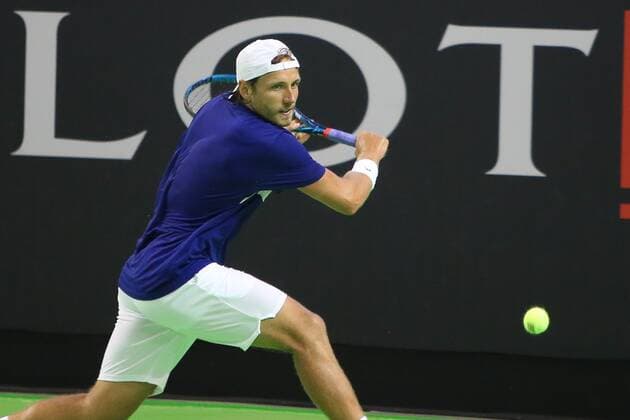 Lucas Pouille of France 8eme Finale during the Open de Rennes tournament on September 16, 2021 at Open Blot Rennes in Rennes, France - Photo Laurent Lairys PANORAMIC TENNIS : Open de Rennes 2021 - 16 09 2021 LAURENTLairys PANORAMIC  20210507558