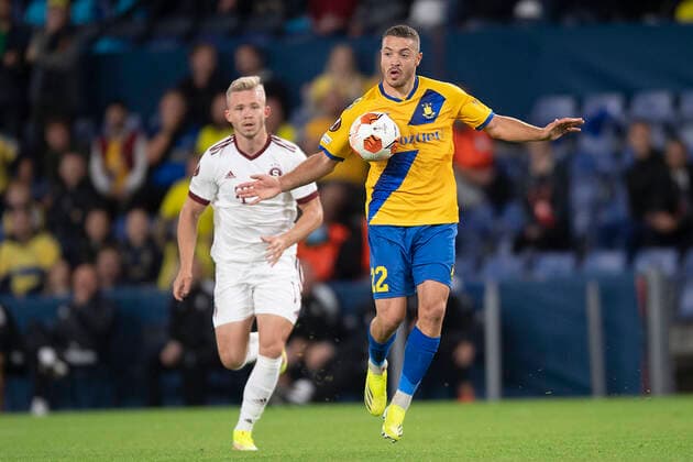Broendbys Josip Radosevic Europa League-kampen i gruppe A mellem Broendby IF og Sparta Prag, paa Broendby Stadion torsdag den 16. september 2021.. , Copyright: THOMASxSJOERUPx cop101 spdk20210916-232344-L