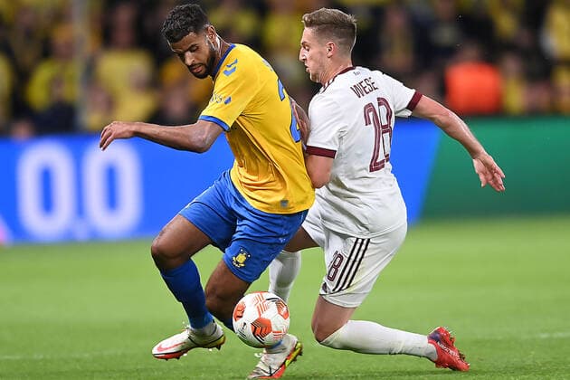 Broendbys Anis Ben Slimane Europa League-kampen i gruppe A mellem Broendby IF og Sparta Prag, paa Broendby Stadion torsdag den 16. september 2021.. , Copyright: THOMASxSJOERUPx cop101 spdk20210916-233607-L