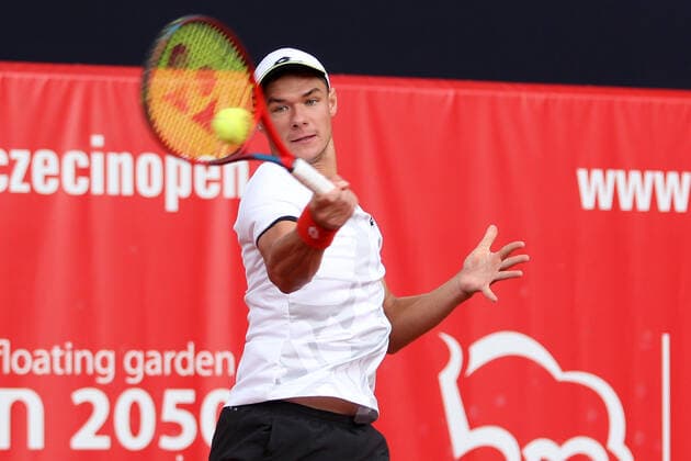 SZCZECIN, 19.09.2021 FINAL TURNIEJU TENISA ZIEMNEGO ATP, Tennis Herren CHALLENGER FINAL PEKAO SZCZECIN OPEN 2021 NZ KAMIL MAJCHRZAK FOT. KRZYSZTOF CICHOMSKI NEWSPIX.PL --- Newspix.pl  210919KCI023