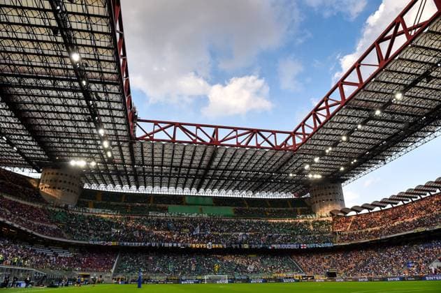 A general view of the stadium prior to the Serie A football match between FC Internazionale and Bologna FC at San Siro stadium in Milano (Italy), September 18th, 2021. Photo Andrea Staccioli Insidefoto andreaxstaccioli