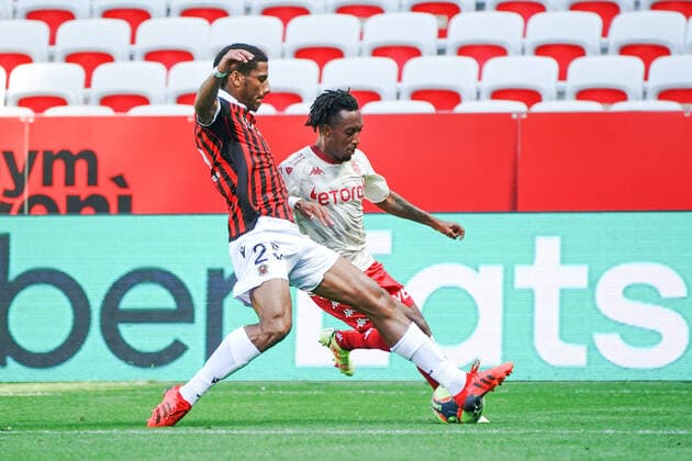 Gelson Martins (AS Monaco) - Jean Clair Todibo (OGC Nice) FOOTBALL : OGC Nice vs As Monaco - Ligue 1 Uber Eats - Nice - 19 09 2021 NorbertScanella PanoramiC 