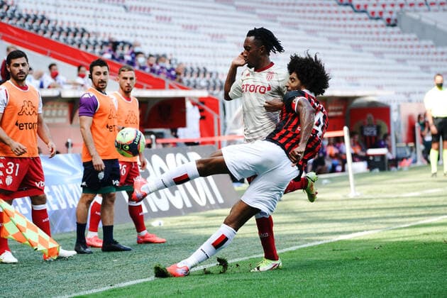 Gelson Martins (AS Monaco) - Dante (OGC Nice) FOOTBALL : OGC Nice vs As Monaco - Ligue 1 Uber Eats - Nice - 19 09 2021 NorbertScanella PanoramiC 