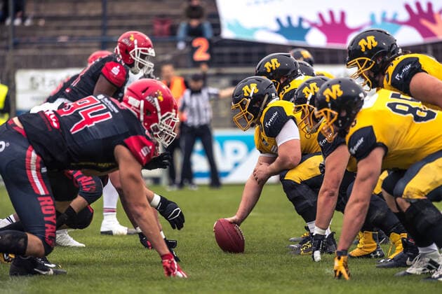 GFL German Football League I sharkwater GFL Play Off Viertelfinale Potsdam Royals vs Munich Cowboys 19.09.2021 GFL German Football League; Potsdam Royals - Munich Cowboys , 19.09.2021 Copyright: xBEAUTIFULxSPORTS NicolxMarschallx