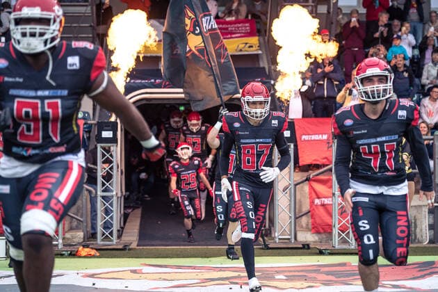 GFL German Football League I sharkwater GFL Play Off Viertelfinale Potsdam Royals vs Munich Cowboys 19.09.2021 GFL German Football League; Potsdam Royals - Munich Cowboys , 19.09.2021 Copyright: xBEAUTIFULxSPORTS NicolxMarschallx