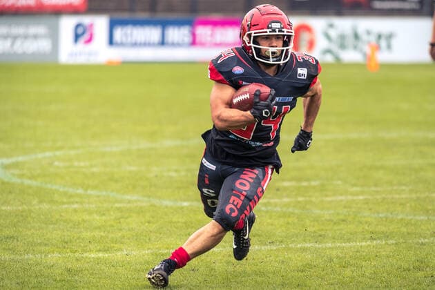 GFL German Football League I sharkwater GFL Play Off Viertelfinale Potsdam Royals vs Munich Cowboys 19.09.2021 GFL German Football League; Potsdam Royals - Munich Cowboys , 19.09.2021 Copyright: xBEAUTIFULxSPORTS NicolxMarschallx
