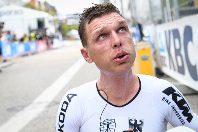Bilder des Jahres 2021, Sport 09 September Sport Themen der Woche KW37 Sport Bilder des Tages German Tony Martin of Team Jumbo-Visma pictured after the men elite time trial race, 43,3 km from Knokke-Heist to Brugge, at the UCI World Championships Road cycling, Rad, Radsport, Strasse Flanders 2021, in Brugge on Sunday 19 September 2021. The Worlds take place from 19 to 26 September 2021, in several cities in Flanders, Belgium. POOLxSIMONxWILKINSON  x3092512x