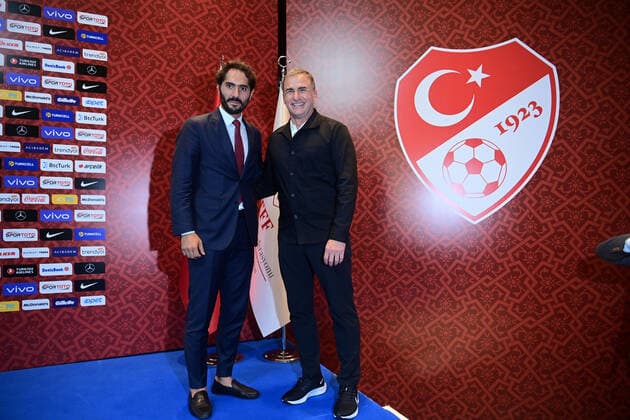 Sport Bilder des Tages Turkish national team, Nationalteam s new coach Stefan Kuntz has signed a 3 year contract , Istanbul , Turkey on September 20 , 2021. Pictured: Hamit Altintop and Coach Stefan Kuntz. 