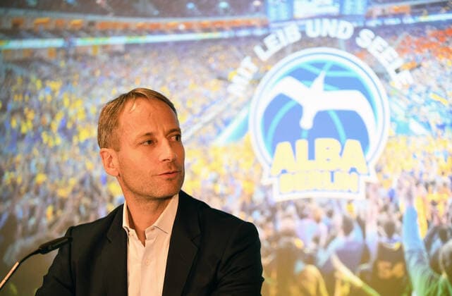 Basketball, Herren, Saison 2021 2022, Alba Berlin, Saisoneröffnungs-Pressekonferenz, Präsident Aufsichtsrat Dr. Axel Schweitzer (Alba Berlin), 21.09. 2021, Copyright: xSebastianxRäppold MatthiasxKochx