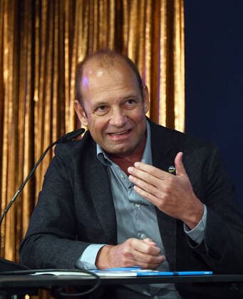 Basketball, Herren, Saison 2021 2022, Alba Berlin, Saisoneröffnungs-Pressekonferenz, Geschäftsführer CEO Marco Baldi (Alba Berlin), 21.09. 2021, Copyright: xSebastianxRäppold MatthiasxKochx