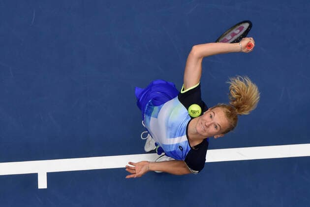 Czech Katerina Siniakova in action during the match against Tereza Martincova of Czech Republic during the J&T Banka Ostrava Open 2021 women s WTA, Tennis Damen indoor tennis tournament in Ostrava, Czech Republic, September 21, 2021. (CTKxPhoto JaroslavxOzana) CTKPhotoP2021092107803  JAO 13