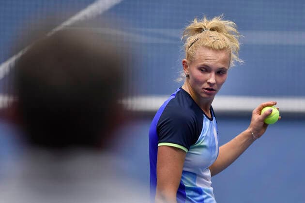 Czech Katerina Siniakova in action during the match against Tereza Martincova of Czech Republic during the J&T Banka Ostrava Open 2021 women s WTA, Tennis Damen indoor tennis tournament in Ostrava, Czech Republic, September 21, 2021. (CTKxPhoto JaroslavxOzana) CTKPhotoP2021092108063  JAO 24