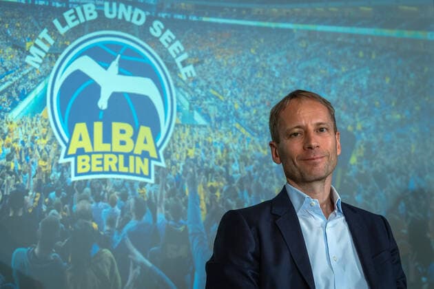 Basketball Berlin 21.09.2021 1. Bundesliga BBL Euroleague Saison 2021 2022 Alba Berlin Saisonpressekonferenz Axel Schweitzer (Aufsichtsratsvorsitzender und Präsident)