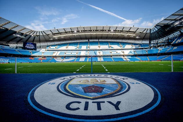 Impression vom Stadion. Fussball UEFA Champions League, 1. Spieltag: Manchester City - RB Leipzig 6:3. 15. September 2021, Manchester (Grossbritannien), Etihad Stadium. Manchester City - RB Leipzig 6:3