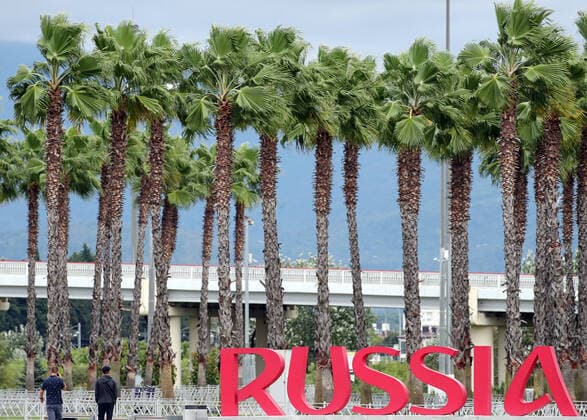 SOCHI, RUSSIA - SEPTEMBER 22, 2021: Palms are seen near the Sochi Autodrom racing circuit which is to host the 2021 Formula One Russian Grand Prix on September 24-26, 2021. Sergei Fadeichev TASS  TS11181A