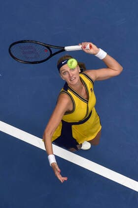 Petra Kvitova (CZE) in action during the match against Anastasia Potapova during the J&T Banka Ostrava Open 2021 women s WTA, Tennis Damen indoor tennis tournament in Ostrava, Czech Republic, on Wednesday, September 22, 2021. (CTKxPhoto JaroslavxOzana) CTKPhotoP2021092207922  JAO 25
