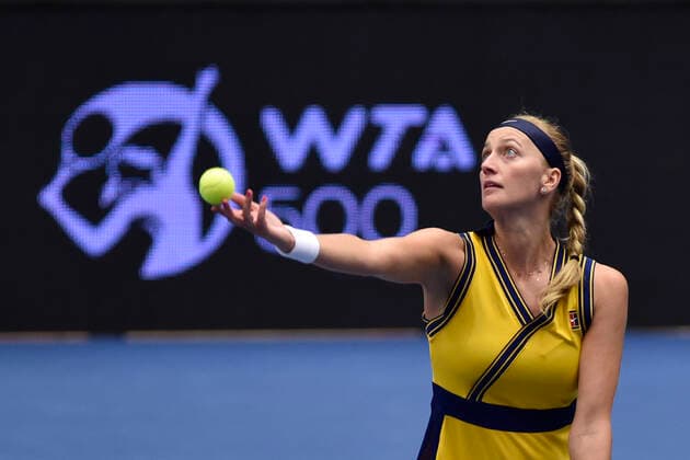 Petra Kvitova (CZE) in action during the match against Anastasia Potapova during the J&T Banka Ostrava Open 2021 women s WTA, Tennis Damen indoor tennis tournament in Ostrava, Czech Republic, on Wednesday, September 22, 2021. (CTKxPhoto JaroslavxOzana) CTKPhotoP2021092207982  JAO 26
