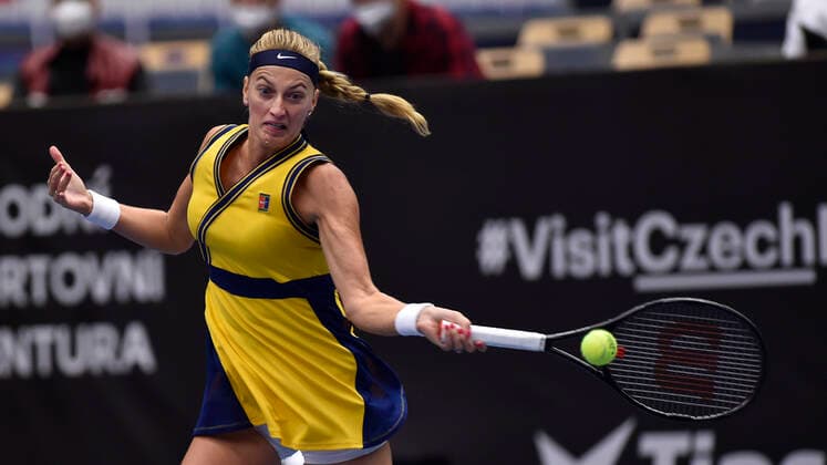Petra Kvitova (CZE) in action during the match against Anastasia Potapova during the J&T Banka Ostrava Open 2021 women s WTA, Tennis Damen indoor tennis tournament in Ostrava, Czech Republic, on Wednesday, September 22, 2021. (CTKxPhoto JaroslavxOzana) CTKPhotoP2021092208060  JAO 28