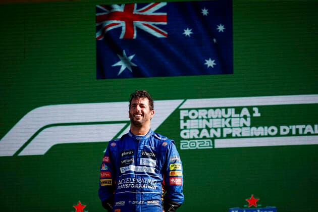 3 Daniel Ricciardo (AUS, McLaren F1 Team), F1 Grand Prix of Italy at Autodromo Nazionale Monza on September 12, 2021 in Monza, Italy. (Photo by HOCH ZWEI) Monza Italy