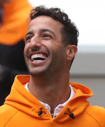 SOCHI, RUSSIA - SEPTEMBER 23, 2021: McLaren driver Daniel Ricciardo plays Table tennis, Tischtennis with his teammate Lando Norris ahead of the 2021 Formula One Russian Grand Prix to be held in Sochi on September 24-26, 2021, at the Sochi Autodrom racing circuit. Sergei Fadeichev TASS  TS111924