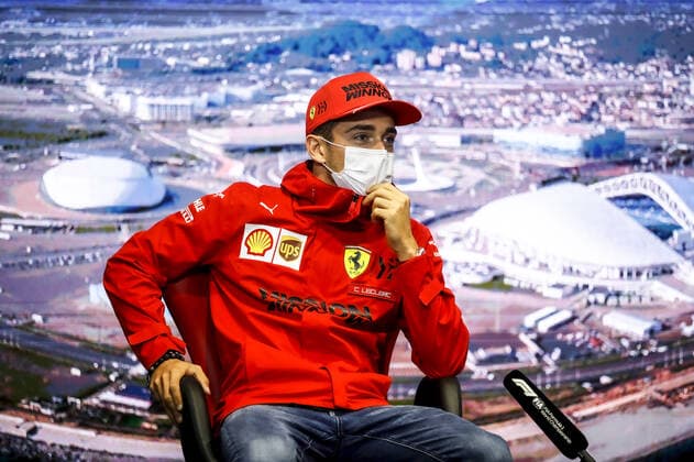 F1 Grand Prix of Russia 16 Charles Leclerc (MON, Scuderia Ferrari Mission Winnow), F1 Grand Prix of Russia at Sochi Autodrom on September 23, 2021 in Sochi, Russia. (Photo by Xavi Bonilla DPPI FIA Pool via HOCH ZWEI) Sochi Friuli - Dacia Arena stadium Russia Poolfoto HOCH ZWEI Pool Xavi Bonilla DP ,EDITORIAL USE ONLY